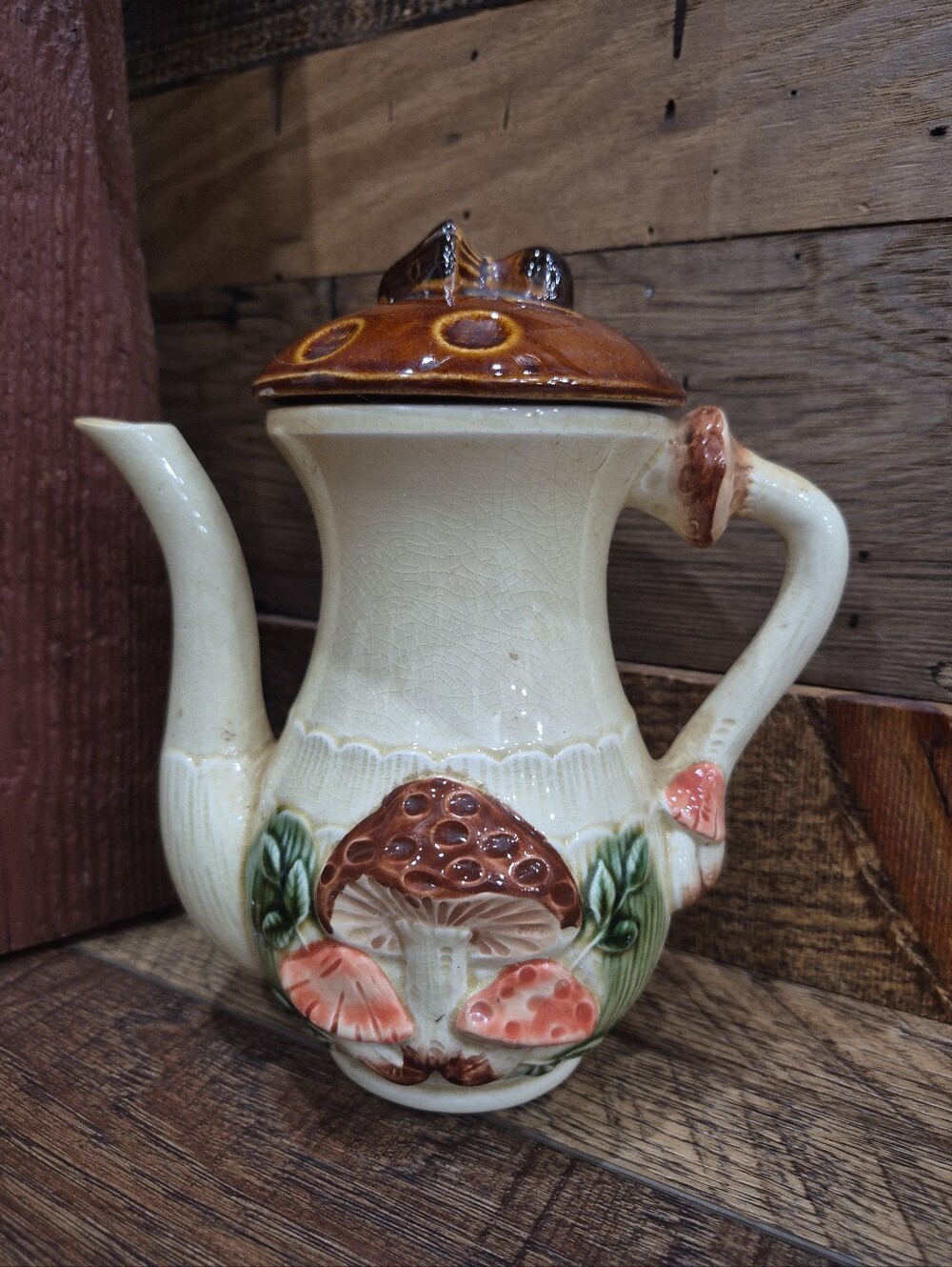 Vintage RARE Empress of Haruta Mushroom Teapot Japan Merry Mushroom Retro
